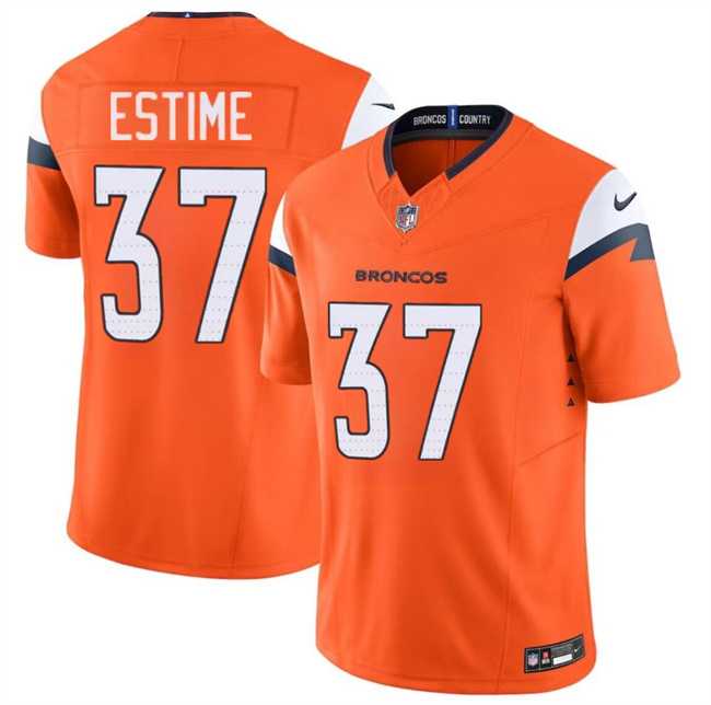 Men & Women & Youth Denver Broncos #37 Audric Estime Orange 2024 F.U.S.E. Vapor Limited Football Stitched Jersey